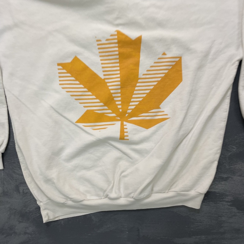 vintage Seoul Olympics sweatshirt mens xl white 1980s henley canada cbc - Picture 14 of 15